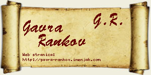 Gavra Rankov vizit kartica